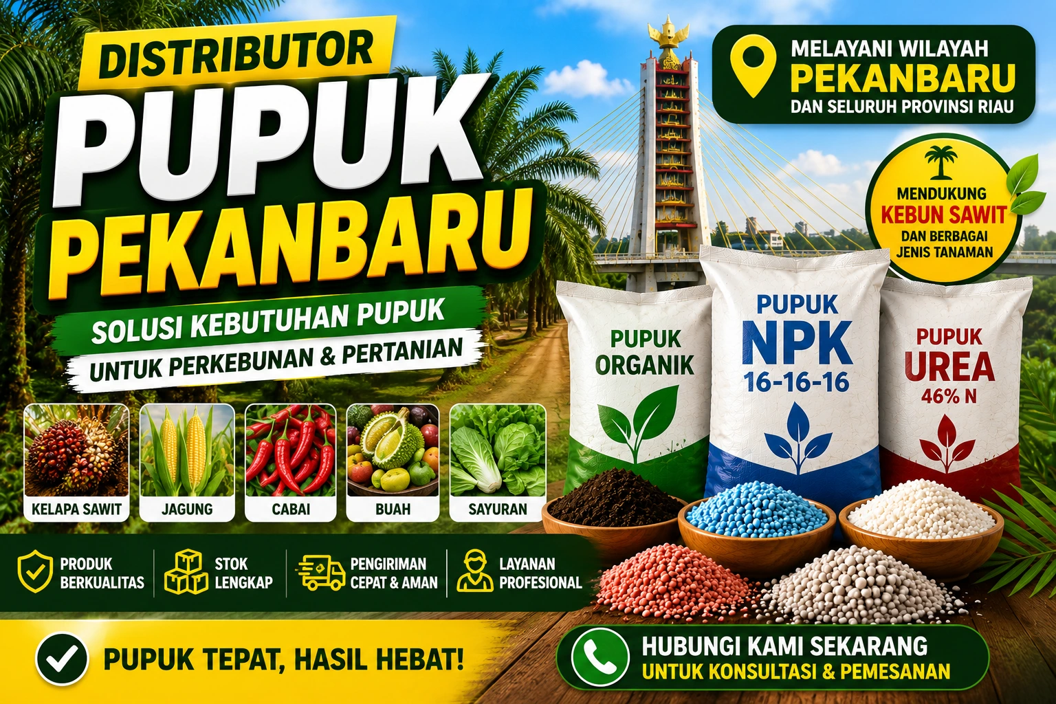 Distributor Pupuk Pekanbaru di Tengah Besarnya Industri Perkebunan Riau