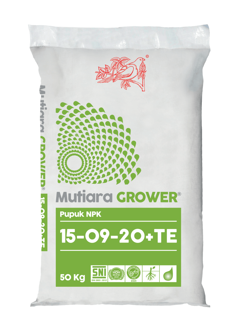 Pupuk NPK Mutiara GROWER 15-09-20+TE