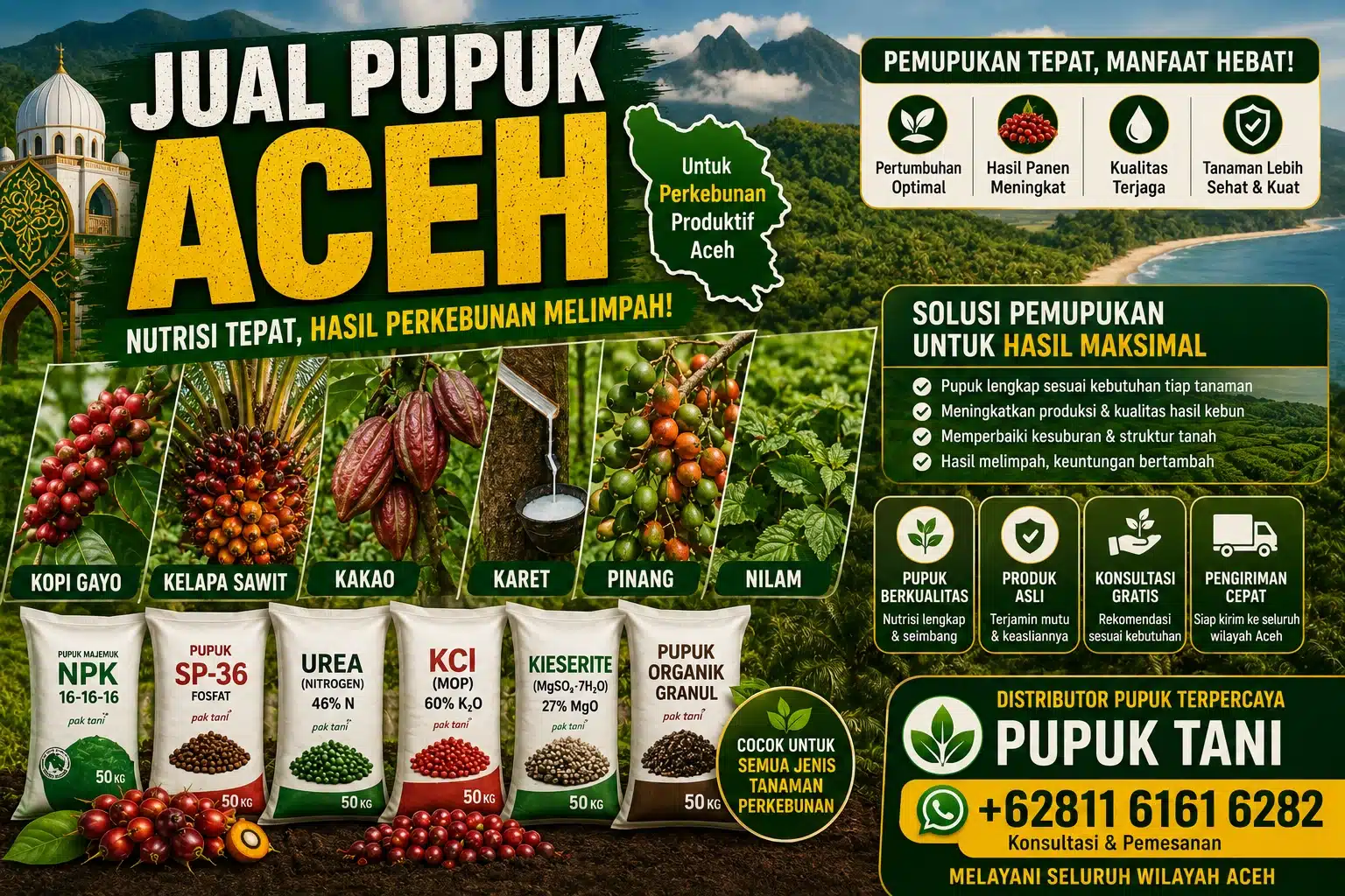 Hasil Perkebunan di Aceh