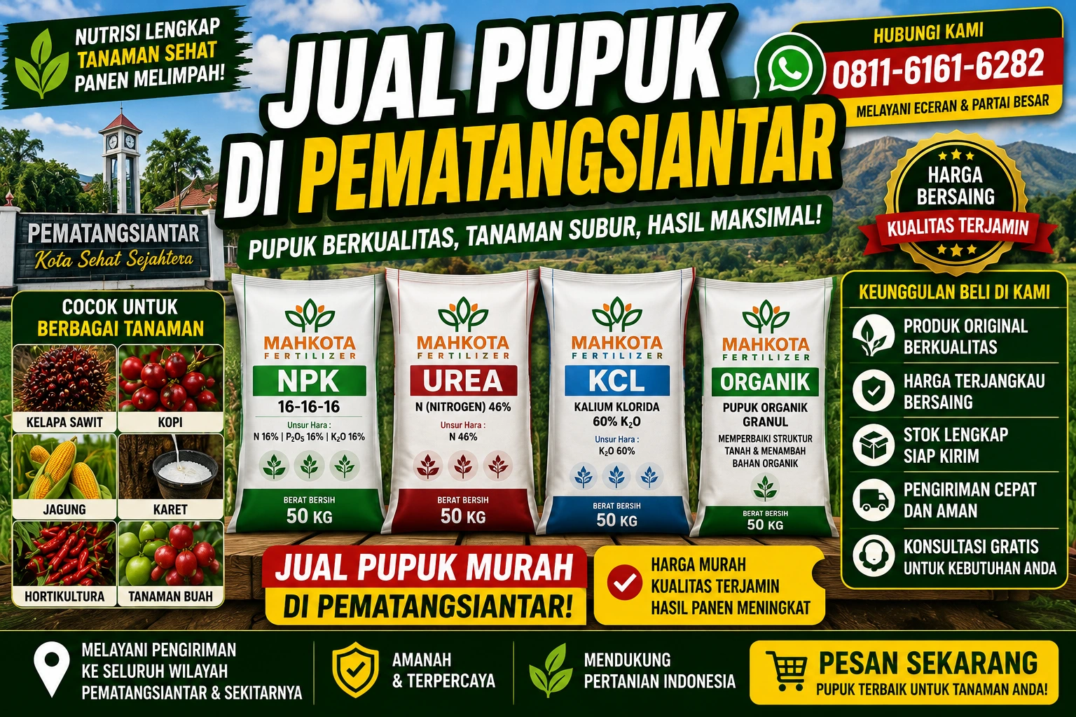 Jual Pupuk Murah di Pematangsiantar