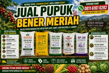 Jual Pupuk di Bener Meriah