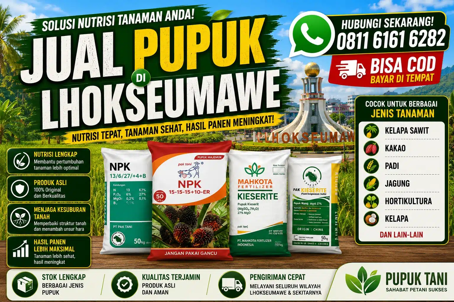 Jual Pupuk di Lhokseumawe