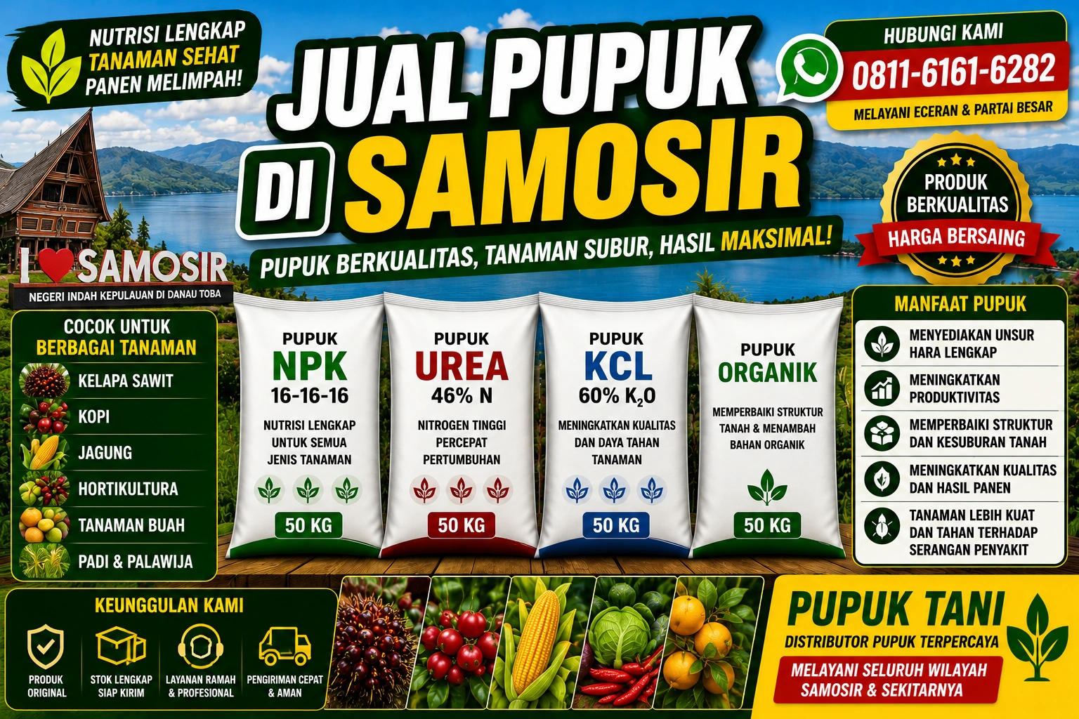 Jual Pupuk di Samosir Bisa COD, Solusi Terbaik untuk Pertanian Anda yang Subur