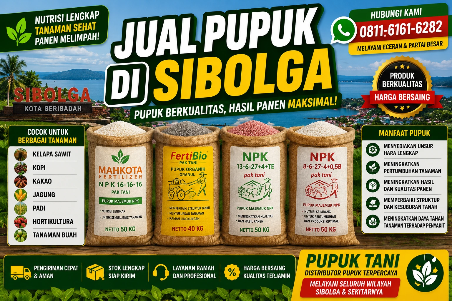Jual Pupuk di Sibolga Solusi Tepat untuk Pertanian Subur Bisa COD