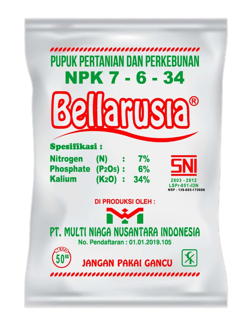 jual Bellarusia NPK 7-6-34