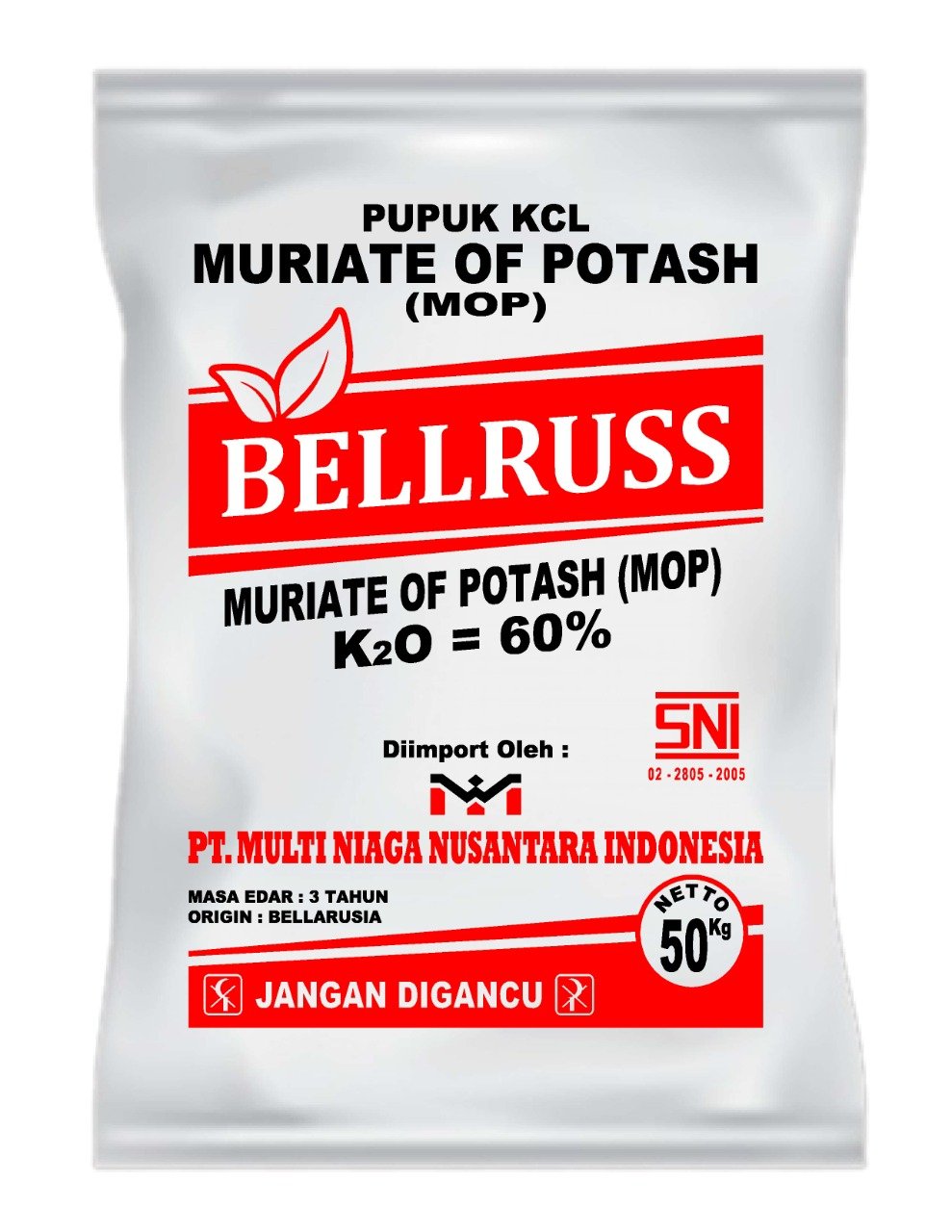jual Bellruss Pupuk KCL Muriate Of Potash