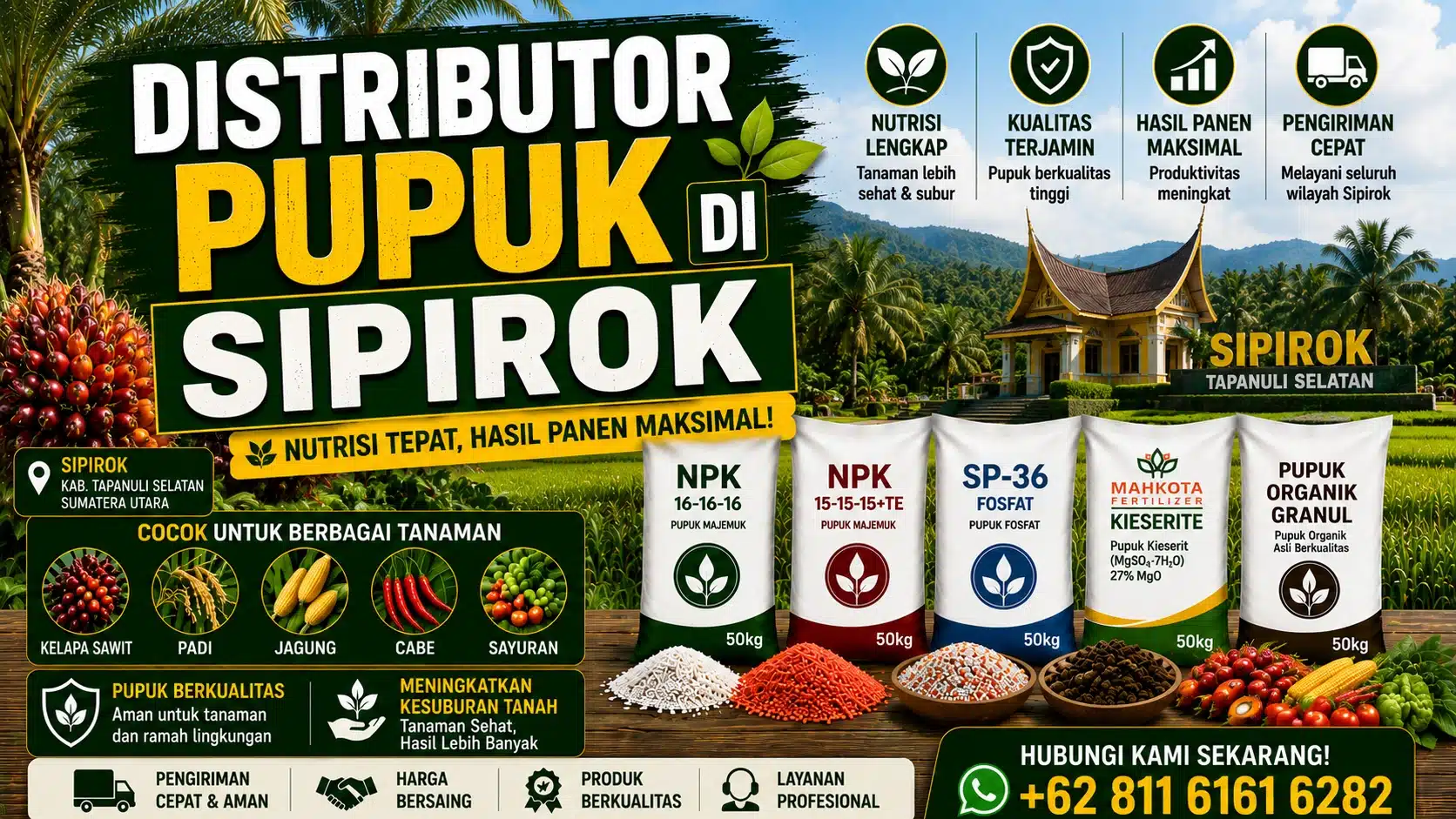 distributor pupuk sipirok